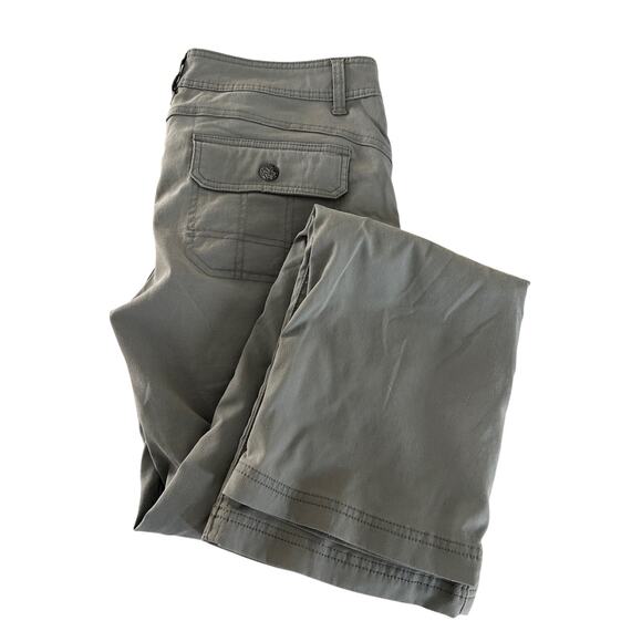PrAna Women’s Halle Hiking Pants SZ8 Straight Leg Convertible Snap Up Grey - Picture 4 of 8